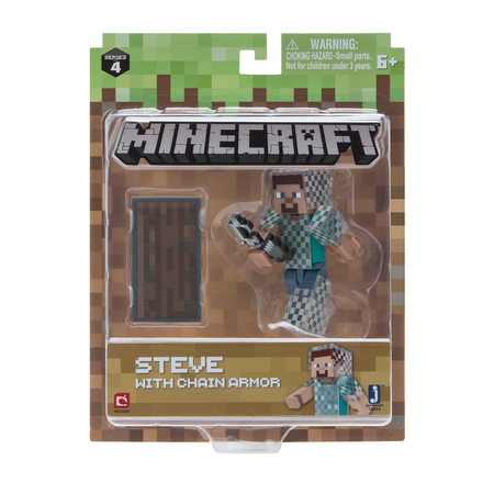 TM TOYS Minecraft Figurka Steve w Zbroi z Łańcucha