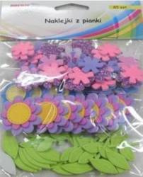 Brewis Naklejki z pianki kwiatki 85szt