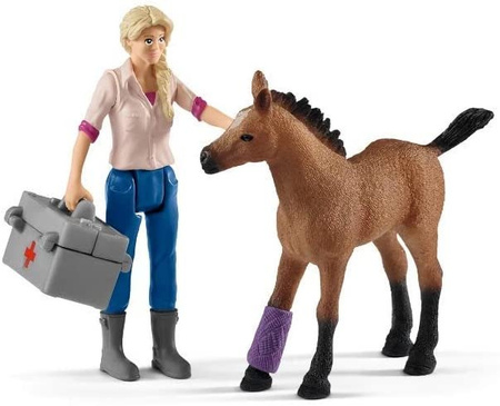 Schleich 42486 Odwiedziny Weterynarza Koń Źrebak