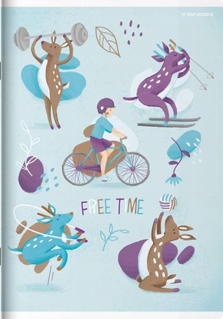 Zeszyt A5 32 k. 70g linia podwójna kolorowa