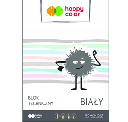 Blok techniczny biały A3/10K 170g HAPPY COLOR