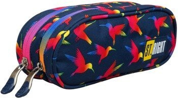 ST.RIGHT Piórnik Saszetka PU02 Tęczowe Ptaki