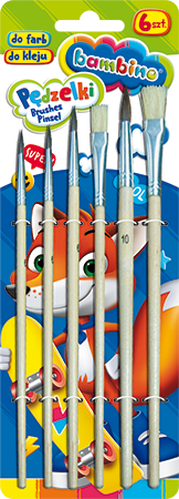 Pędzelki Bambino 6 Szt. Majewski