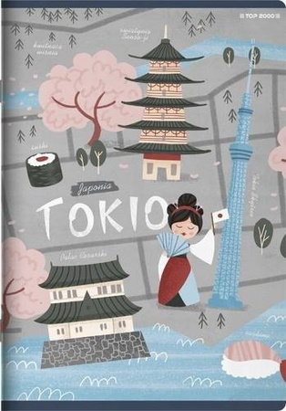 Top-2000 Zeszyt A5 16 k. kratka 70g Miasta Europy