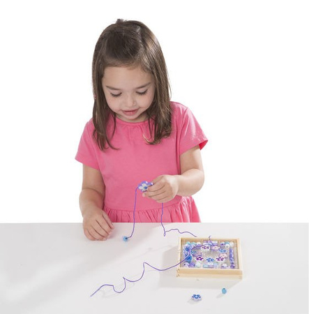 Melissa Doug Drewniane Koraliki Kwiatki Wisiorki