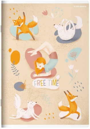 Top-2000 Zeszyt A5 16K 70g linia podwójna kolorowa