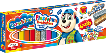 Plastelina 18 Kolorów Bambino Kwadratowa