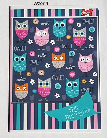 Zeszyt A5/16k Linia Dwukolorowa Seria Owls- Unipap