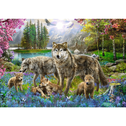 TREFL Puzzle 1000 el Wilcza Rodzina Wilki
