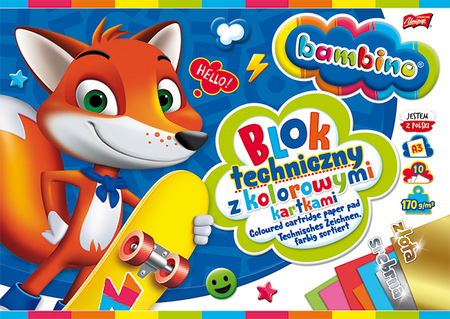 Blok Techniczny A3 Kolorowy 10 Kartek Bambino