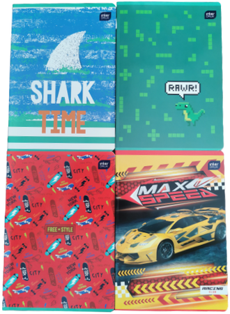 Zeszyt A5/16k Kratka Mix Wzorów dla Chłopca INTERDRUK