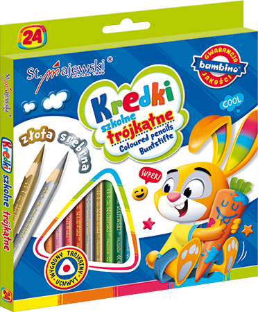Kredki 24 Kolory Ołówkowe Bambino Majewski