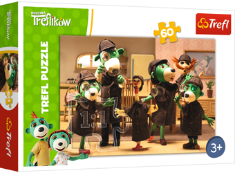 TREFL Puzzle 60 el. Rodzina Treflików Na tropie