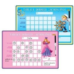 Tablica dobrego zachowania różne kolory