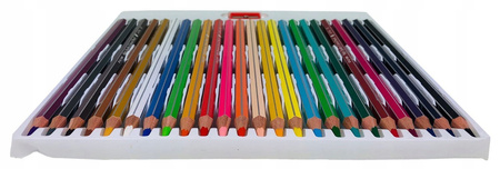 Astra Kredki ołówkowe hexagonalne 24 kolorów Gruby Grafit XXL