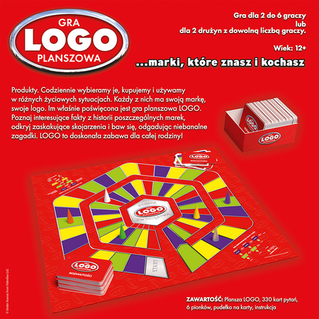 TREFL Logo Gra Planszowa Rodzinna Towarzyska Quiz