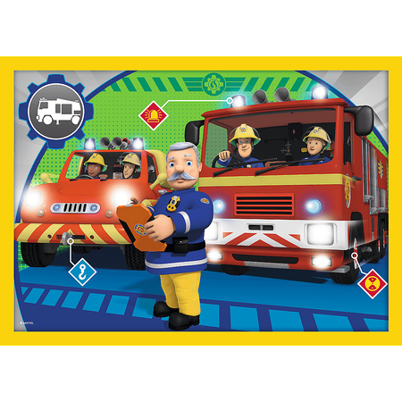 TREFL Puzzle 4w1 Pomocny Strażak Sam