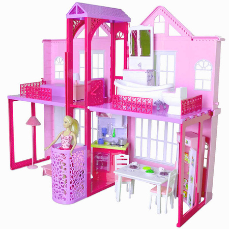 Duży Domek dla lalek z akcesoriami + Lalka + Winda
