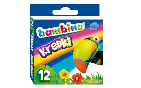 Bambino Kredki Świecowe 12 Kolorów