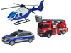 Dickie Pojazdy SOS Zestaw Policja Straż Helikopter