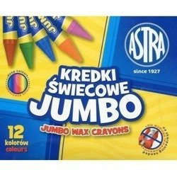 Astra Kredki Świecowe Jumbo 12 Kolorów
