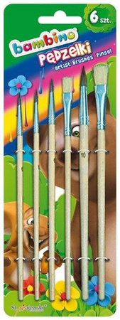 Pędzelki Bambino 6 Szt. Majewski