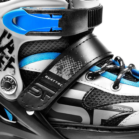 Quattro Łyżworolki 4w1 34-37 czarno-niebieskie 926656