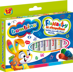 Flamastry ze Stempelkami 12 Kolorów Bambino