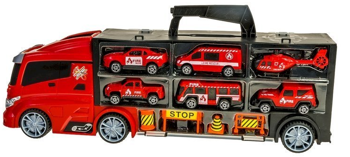 Anek Ciężarówka Laweta Auta Walizka Zestaw Akcesoria