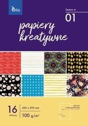 TETIS Papier kreatywny A3 zestaw nr 01