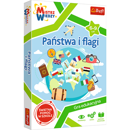 TREFL Państwa i Flagi Mistrz Wiedzy Gra Edukacyjna