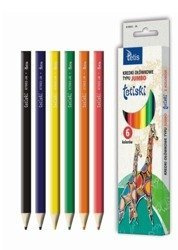 Kredki Tetiski - Trójkątne Grube Jumbo 6 Kolorów