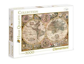 Puzzle 3000 el. Clementoni - Stara Mapa Świata