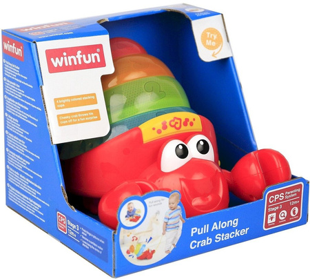Smily Play Krab Piramidka do Ciągnięcia 12m+