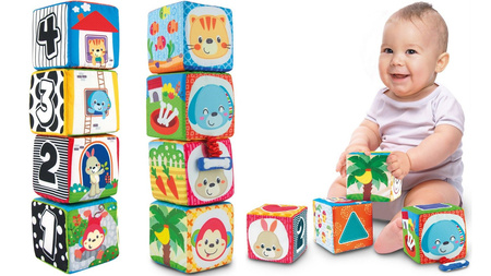 Smily Play - Kochane Zwierzątka Miękka Kostka Klocki