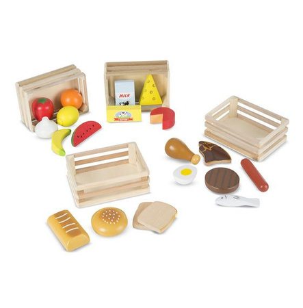 Melissa and Doug Produkty Spożywcze z Drewna 21 el