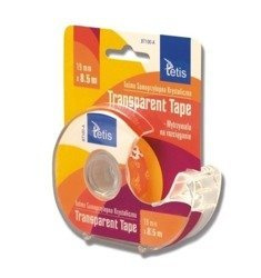 Taśma z podajnikiem 19mm x 8,5m Transparent Tetis