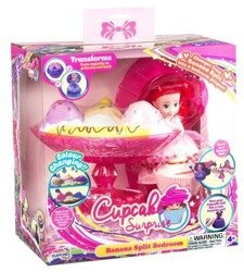 Cupcake Laleczka Babeczka - Deser Bananowy Różowy