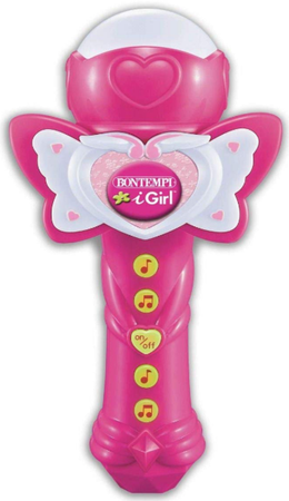 Bontempi Mikrofon Karaoke Różowy Świeci