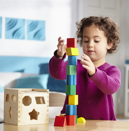 Melissa and Doug Drewniany Sorter Kształtów 14 el