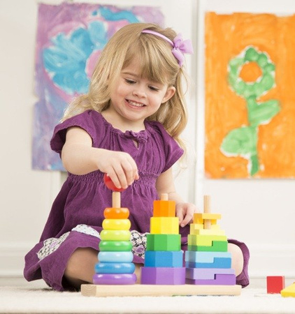 Melissa Drewniane Układanki Geometryczne Piramidki