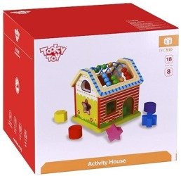 Tooky Toy - Domek Drewniany Sorter Liczydło