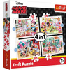 TREFL Puzzle 4w1 Myszka Minnie z Przyjaciółmi 