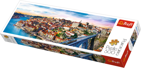 4 x Puzzle 500 el Panorama Włochy Porto Londyn Ateny