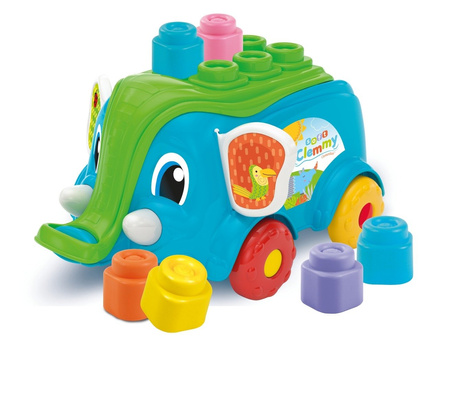 Clemmy Soft Klocki Miękkie Wózek Słonik