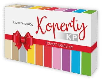 Koperta kolorowa na pieniądze 85x150 Pol-Mak 10 szt