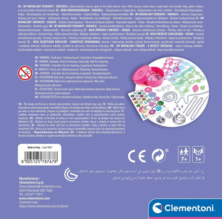 Clementoni Crazy Chic Kolorowe Wisiorki Biżuteria