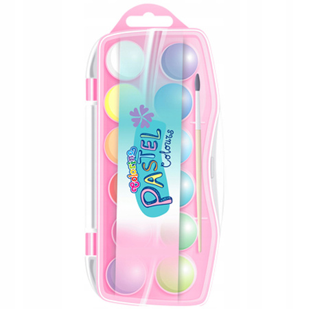 Colorino Farby akwarelowe 12 kolorów Pastelowe