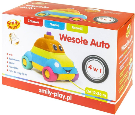 Smily Play Sorter Pojazd Do Ciągnięcia Wesołe Autko 4w1