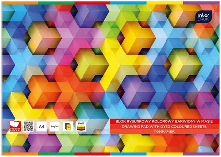 Interdruk Blok rysunkowy kolorowy 80g A4/10K